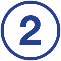 Blue number two icon