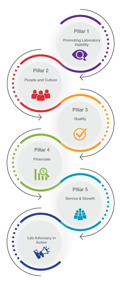 Pillar graphic listing each pillar